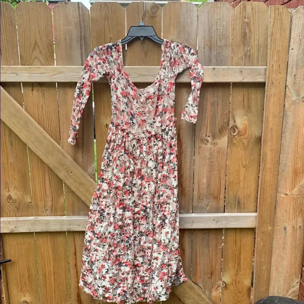 Urban Outfitters Red and White Ruffled Tiered Sundress